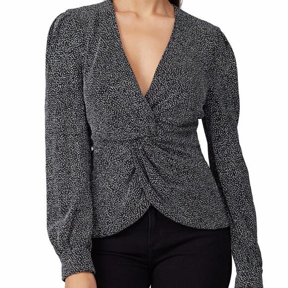 Jonathan Simkhai Twist Front Glitter top black - S - Picture 1 of 13